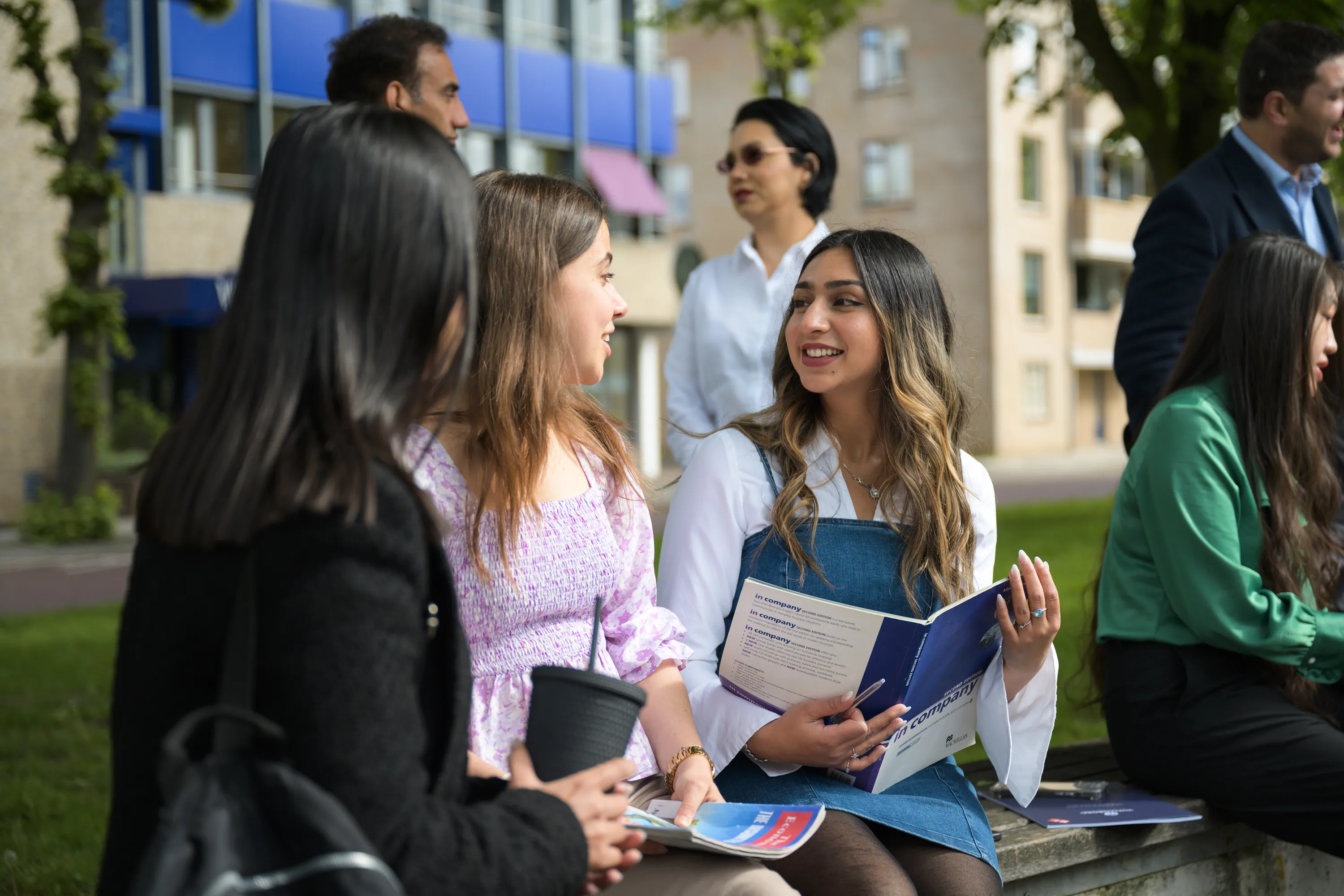 Teacher guiding students during an educational session